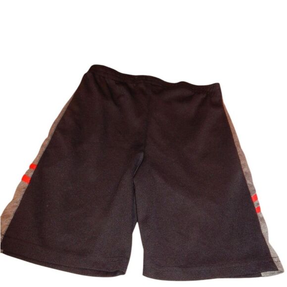 QUAD SEVEN boys large 12/14 polyester black gray mesh basketball short w/pockets - Picture 5 of 5